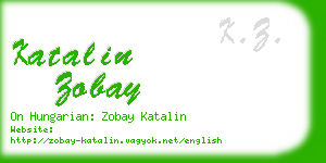 katalin zobay business card